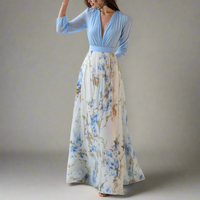 Maxi Kleid Elegant mit Blumenmuster Sommer Look – Anna