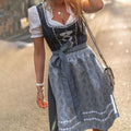 Retro-Oktoberfest-Dirndl mit hoher Taille – Angela