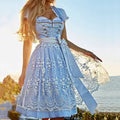 Oktoberfest Dirndl mit kurzen Ärmeln und Muster – Katharina