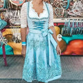 Oktoberfest Dirndl mit kurzen Ärmeln und Muster – Katharina