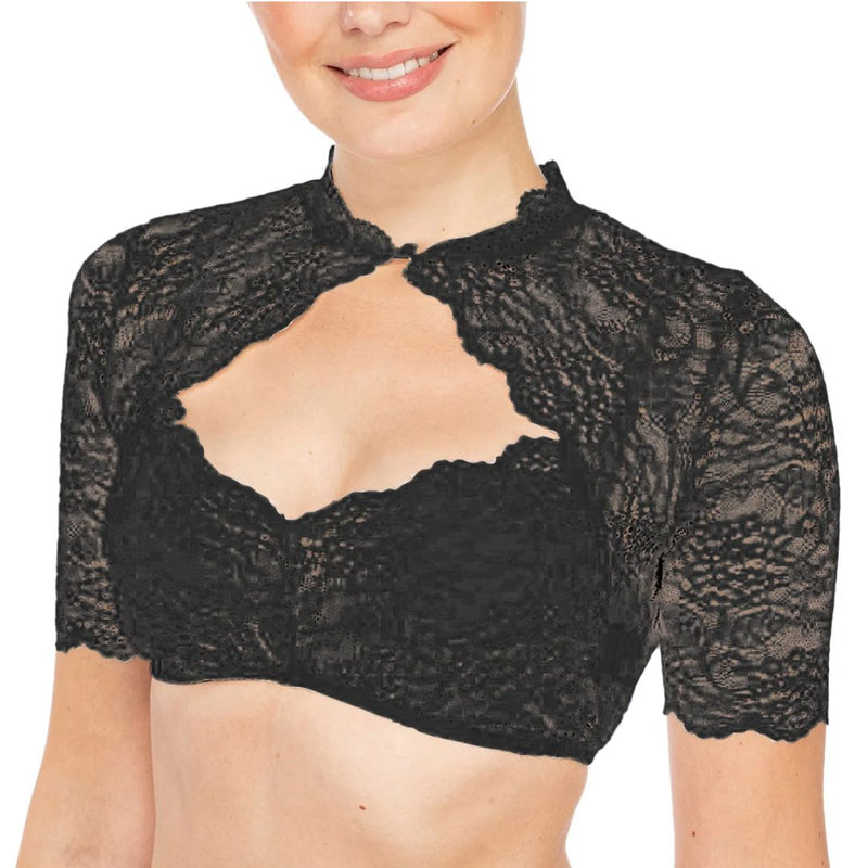 Dirndlbluse mit Spitze in Plus Size – Annalena
