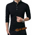 Business-Casual Trachten-Poloshirt mit langen Ärmeln – Leon