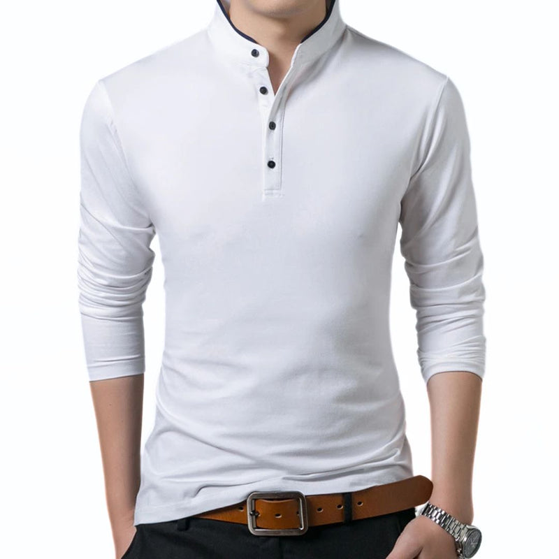 Business-Casual Polo-Trachtenhemd aus Baumwolle – Maxim