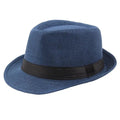 Eleganter Fedora-Trachtenhut aus Leinen mit breiter Krempe – Mikael