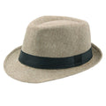 Eleganter Fedora-Trachtenhut aus Leinen mit breiter Krempe – Mikael