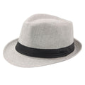 Eleganter Fedora-Trachtenhut aus Leinen mit breiter Krempe – Mikael