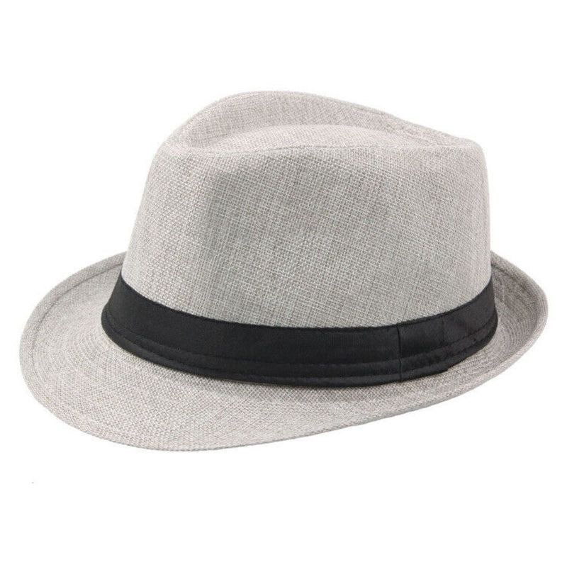 Eleganter Fedora-Trachtenhut aus Leinen mit breiter Krempe – Mikael