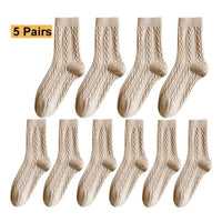 Set aus 5 Paar warme Kaschmir-Trachtensocken – Theresa