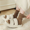 Warme Woll-Trachtensocken mit Rüschen für Damen – Helena