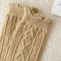 Warme Woll-Trachtensocken mit Rüschen für Damen – Helena