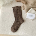 Warme Woll-Trachtensocken mit Rüschen für Damen – Helena
