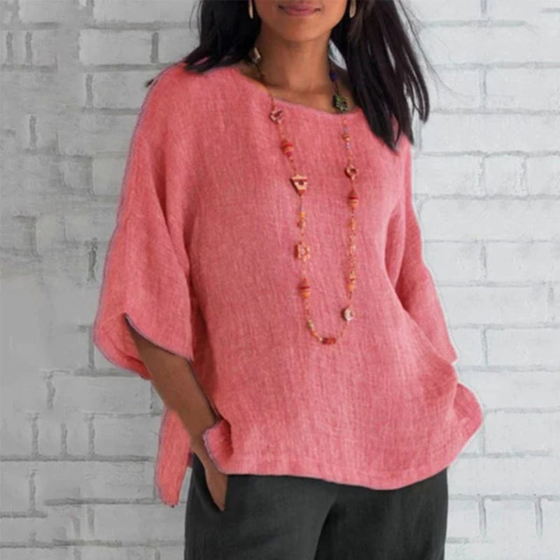 Leinen Bluse Damen mit Klassischer Passform – Annette