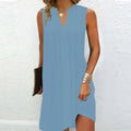 Ärmelloses Sommerkleid mit V-Ausschnitt für Damen – Lena