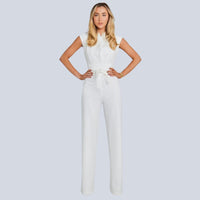 Ärmelloser Damen-Jumpsuit mit weitem Bein – Hazel