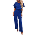 Lässiger Kurzarm-Jumpsuit mit Schnürung für Damen – Lucille