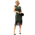 Pailletten-Fransenkleid im 20er-Jahre-Stil für Damen – Clara