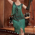 Flapper Kleid mit Pailletten und Fransen – Damen