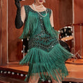 Flapper Kleid mit Pailletten und Fransen – Damen