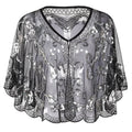 Glamour & Eleganz der 20er Jahre – Kathy 1920s Glitter Pailletten Cape