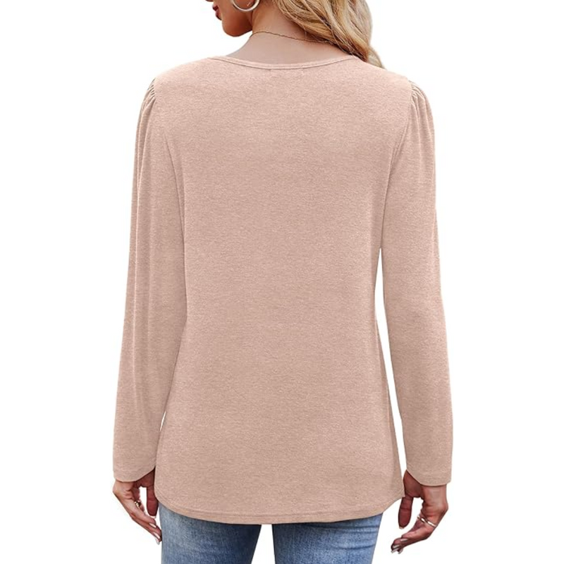 Stylische Langarm Plissee Tunika – Sarah