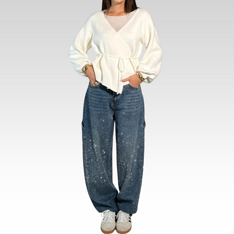 Damen Glitzer Jeans Mit Komfort Passform – Gertrud