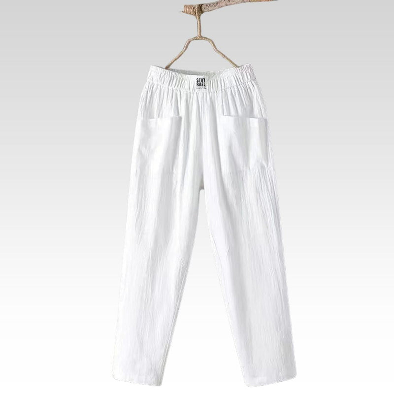 Damen Leinenhose Weit Bequem Sommer Stil – Lara