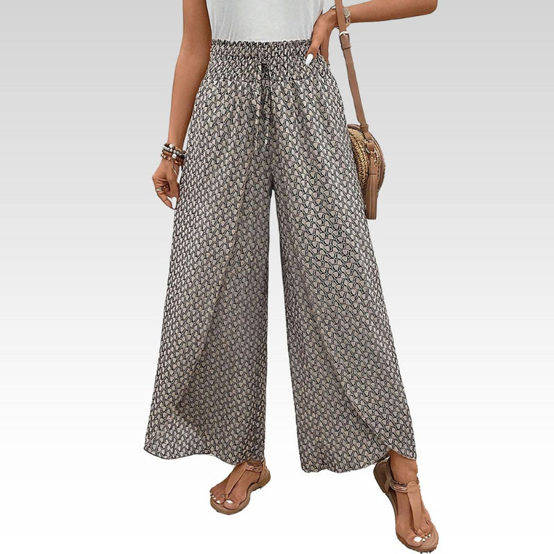 Damen Stoffhose Weit Gemustert Trendlook – Amelie