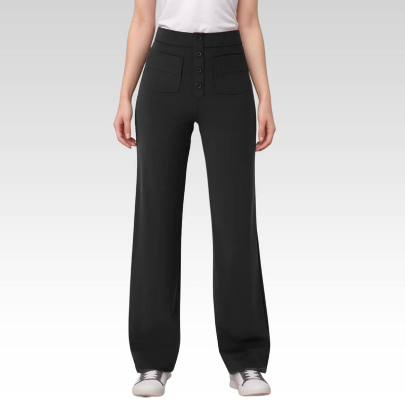Damen Stretchhose Hoher Bund Schlank Alltag – Nina