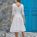 Elegantes Formelles Kleid mit 3/4-Ärmeln & fließender Silhouette – Adriana