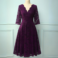 Elegantes Formelles Kleid mit 3/4-Ärmeln & fließender Silhouette – Adriana