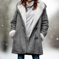 Damen Winterjacke mittellang warm mit Kapuze – Svetlana