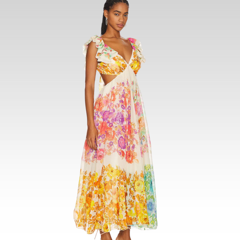 Sommerkleid Blumig Luftig Elegant für Damen – Elanora