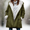 Damen Winterjacke mittellang warm mit Kapuze – Svetlana