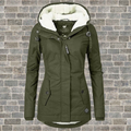 Warme Baumwoll-Winterjacke mit Plissé-Design – Lena