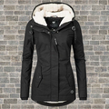 Warme Baumwoll-Winterjacke mit Plissé-Design – Lena