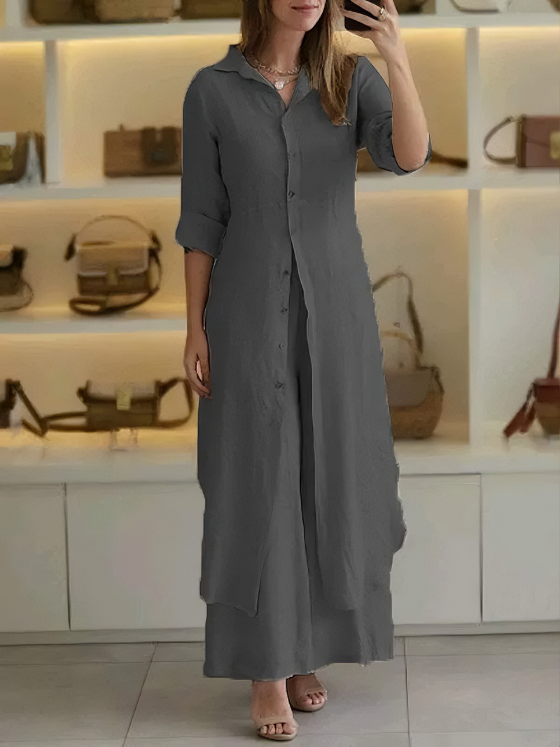 Kleid Hose Set Damen Elegant Locker Stil – Nora