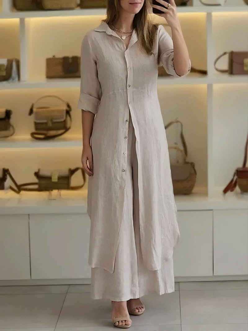 Kleid Hose Set Damen Elegant Locker Stil – Nora