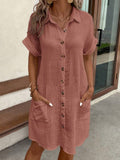 Sommerkleid Polo Look Luftig Oversize Damen – Solavie