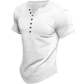 Herren Henley Shirt Kurzarm Baumwolle Polyester – Roland
