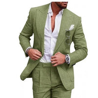 Eleganter Leinenanzug für Herren mit perfekter Passform – Laurent