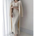 Herbstliches Strickkleid mit Cardigan Set – Sophie