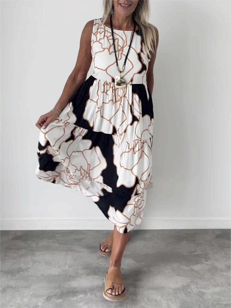 Sommerkleid Knielang Ärmellos Elegant Luftig – Selmira