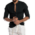 Herren Leinenhemd Sommer Atmungsaktiv Elegant Look – Liamo