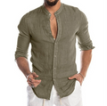 Herren Leinenhemd Sommer Atmungsaktiv Elegant Look – Liamo