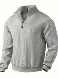 Herren Vintage Pullover Warm Stehkragen mit Reißverschluss - Anton