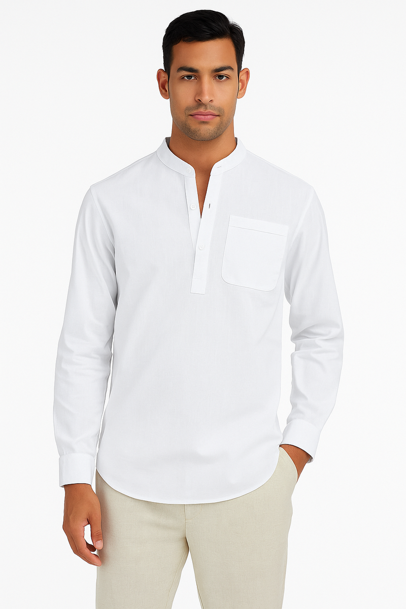 Leinenhemd Herren Sommer Elegant Luftig Bequem – Noah