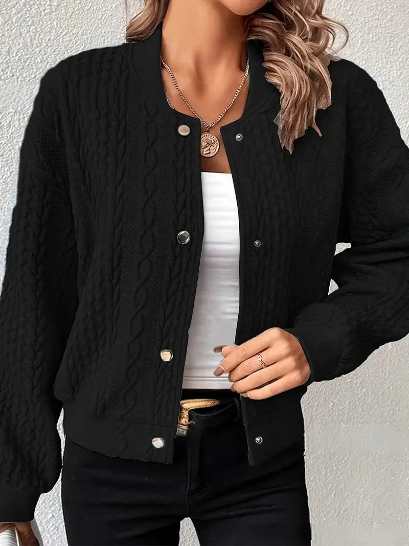 Damen Winterjacke Elegant Warm Einreiher Stil – Elina