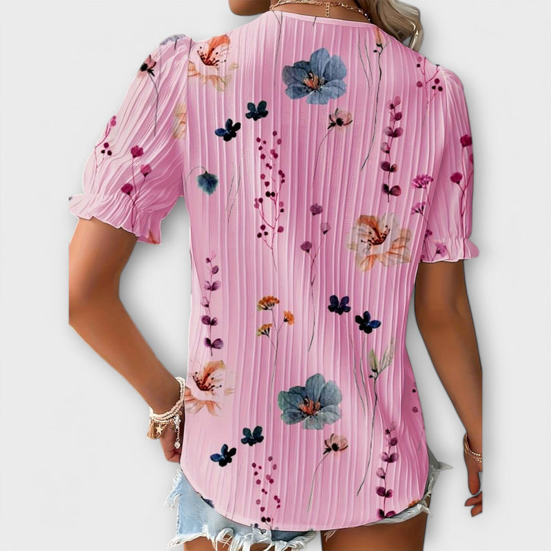 Damen Bluse V-Ausschnitt Frühling Elegant Look – Yarilina
