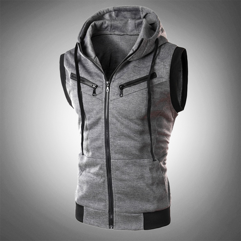 Herrenweste Slim-Fit mit Kapuze für Alltag & Sport – Adrian