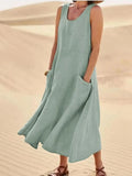 Voluminöses Damenkleid mit Taschen Look – Lenarya